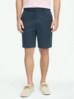 Brooks Brothers Advantage Chino Golf Shorts Navy Flat Front‎ 9” Inseam 30 NWT